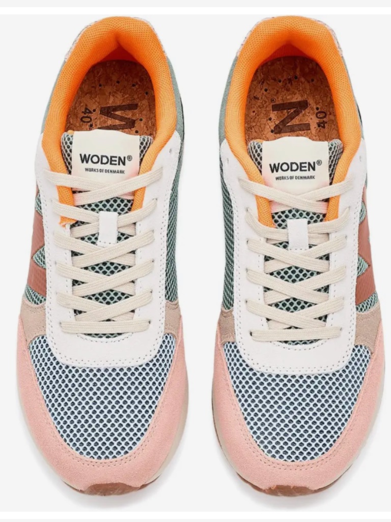 Woden Ronja Icon Color Blocked Sporty Sneakers Light Algae Multi Size 11 Nwot